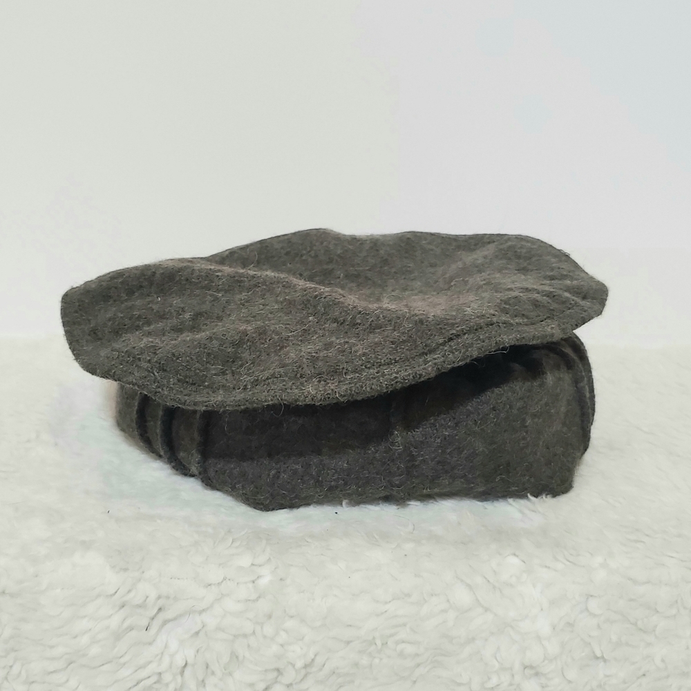 Pakol Pakul Pakistan Donut Beret Wool Hat Cap 100% Wool Heathered Dark Gray
